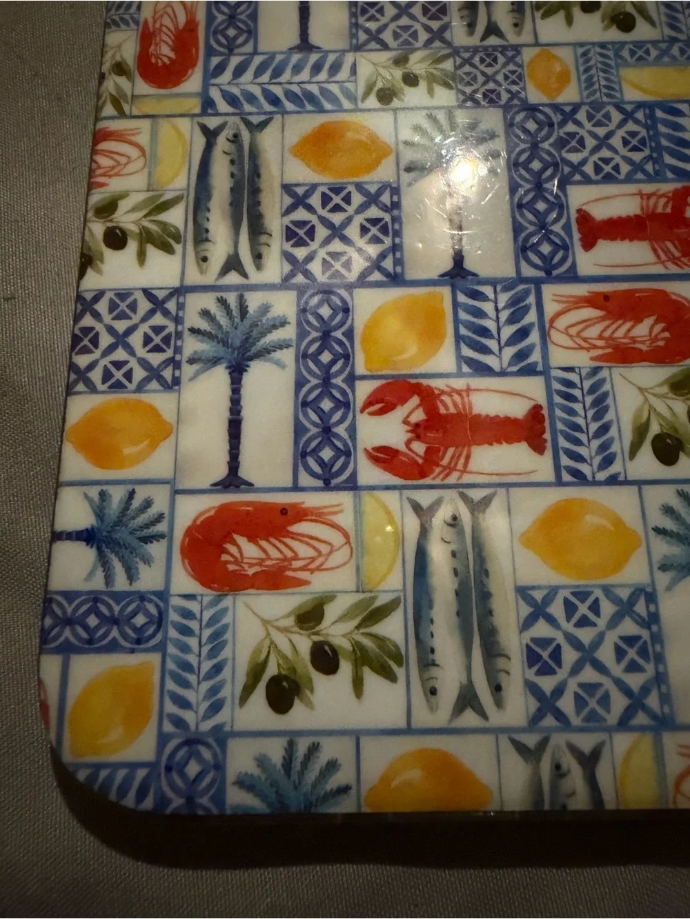 T.J.Maxx Blue Multicolor Tile-Pattern Phone Case